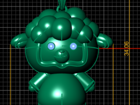 귀여운 양 펜던트 3D 인쇄 가능한 모델 3D 프린트 모델