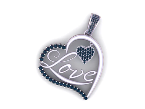 Eternal Love Heart Pendant 3D Printable Model 3D Print Model