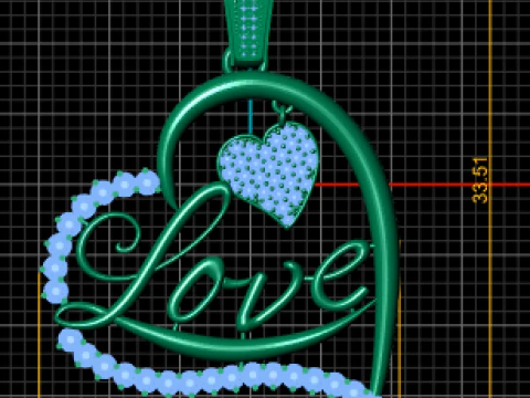 Eternal Love Heart Pendant 3D Printable Model 3D Print Model