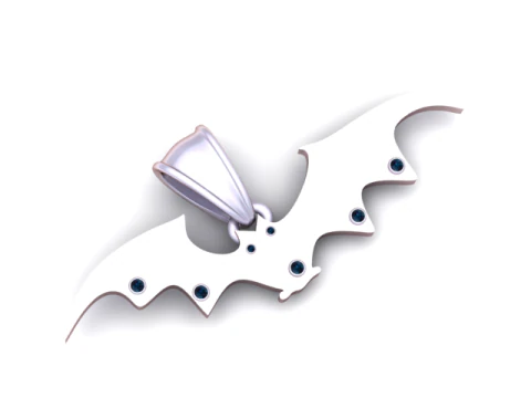 Golden Bat Pendant 3D Printable Model 3D Print Model