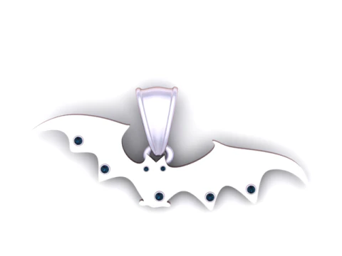 Golden Bat Pendant 3D Printable Model 3D Print Model