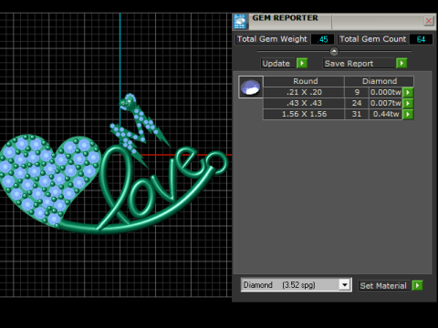 Кулон M Love Heart 3D Модель для печати 3D Принт Модель