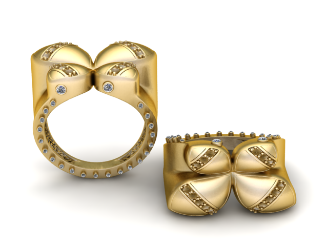 Modelo para impressão 3D de anel de garra Modelo de Impressão 3D .c4d .max .obj .3ds .fbx .stl .blend