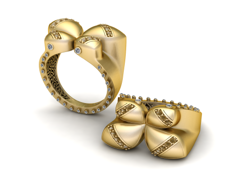 Modelo imprimible en 3D de anillo de garra Modelo de impresión 3D