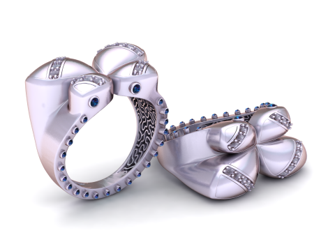 Modelo imprimible en 3D de anillo de garra Modelo de impresión 3D