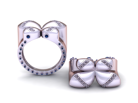 Modelo imprimible en 3D de anillo de garra Modelo de impresión 3D