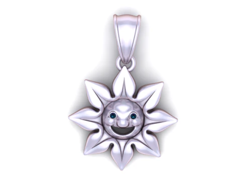Smiling Sun Pendant 3D Printable Model 3D Print Model