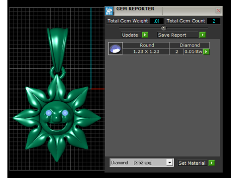 웃는 태양 펜던트 3D 인쇄 가능한 모델 3D 프린트 모델