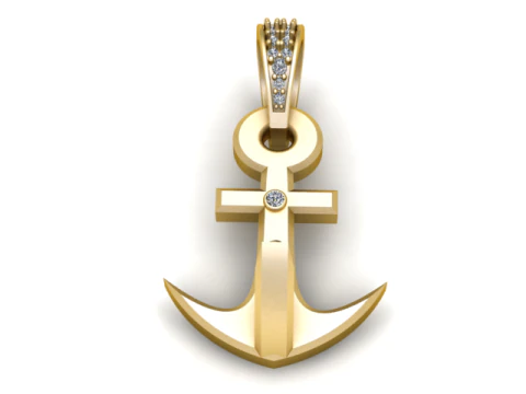 Modelo de pingente de &acirc;ncora de estilo exclusivo para impress&atilde;o em 3D Modelo de Impressão 3D