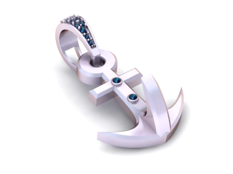 Unique style anchor pendant 3d printable model 3D Print Model