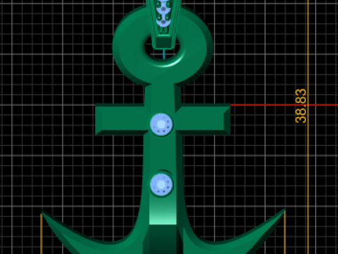 Unieke stijl ankerhanger 3D-printbaar model 3D printmodel