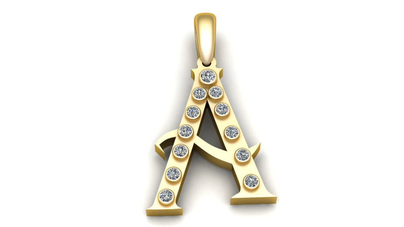 Um modelo para impressão 3D de pingente de carta Modelo de Impressão 3D .c4d .max .obj .3ds .fbx .stl .blend