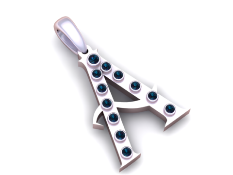 Um modelo para impressão 3D de pingente de carta Modelo de Impressão 3D