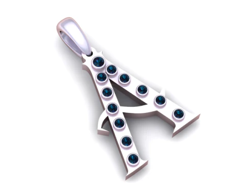 A Letter Pendant 3D Printable Model 3D Print Model
