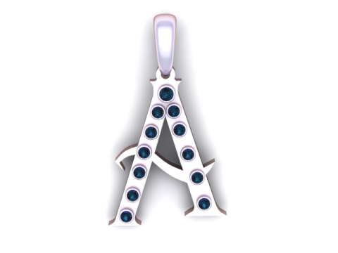 Um modelo para impressão 3D de pingente de carta Modelo de Impressão 3D