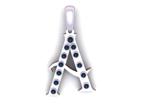A Letter Pendant 3D Printable Model 3D Print Model