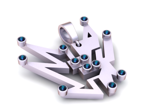 БРИЛЛИАНТНЫЙ КУЛОН ICED OUT 3D МОДЕЛЬ ДЛЯ ПЕЧАТИ 3D Принт Модель