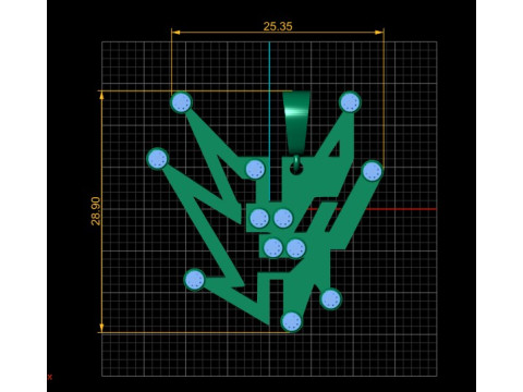 БРИЛЛИАНТНЫЙ КУЛОН ICED OUT 3D МОДЕЛЬ ДЛЯ ПЕЧАТИ 3D Принт Модель