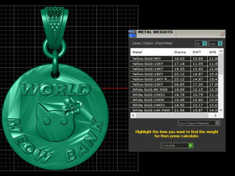 World Meow Bank Anhänger 3D-druckbares Modell 3D Druckmodell
