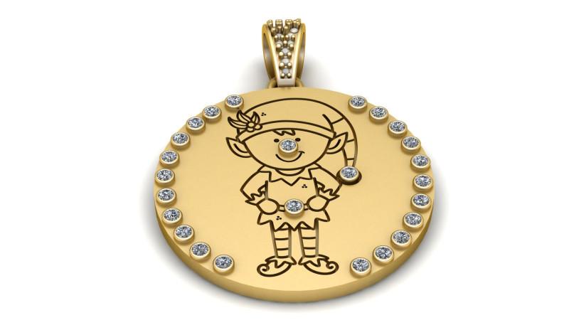 ЛЕТНИЙ КУЛОН-МОНЕТА 3D МОДЕЛЬ ДЛЯ ПЕЧАТИ 3D Принт Модель .c4d .max .obj .3ds .fbx .stl .blend