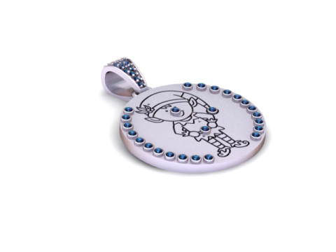 ЛЕТНИЙ КУЛОН-МОНЕТА 3D МОДЕЛЬ ДЛЯ ПЕЧАТИ 3D Принт Модель