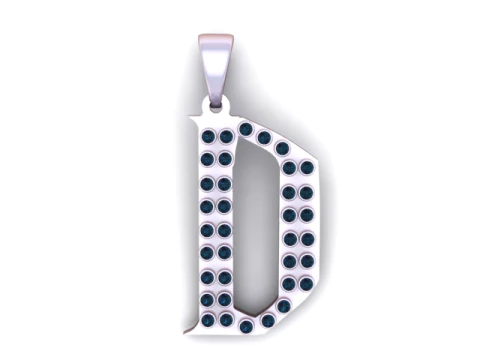 D Letter Pendant 3D Printable Model 3D Print Model