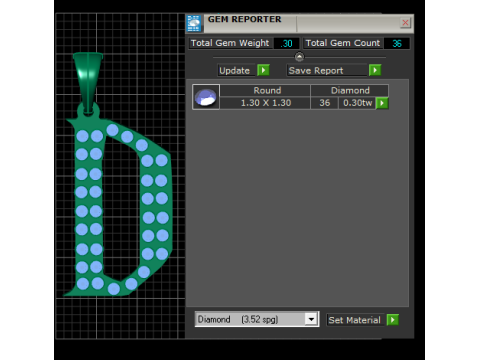 Подвеска с буквой D 3D модель для печати 3D Принт Модель