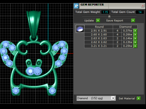 테디 베어 펜던트 3D 인쇄 가능 모델 3D 프린트 모델