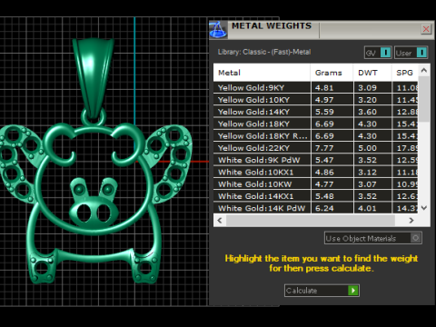 테디 베어 펜던트 3D 인쇄 가능 모델 3D 프린트 모델