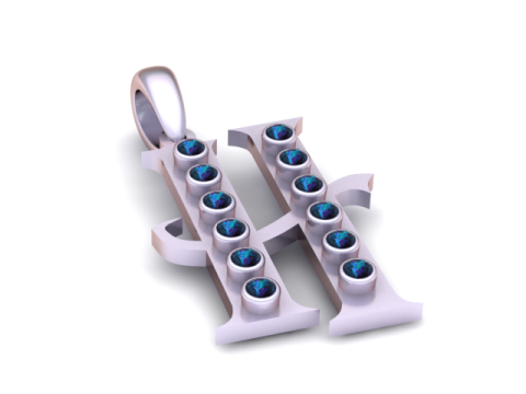 Подвеска с буквой H 3D модель для печати 3D Принт Модель