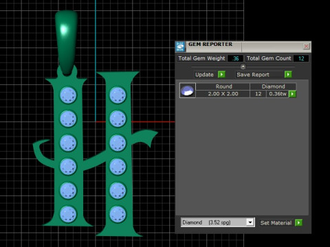 Подвеска с буквой H 3D модель для печати 3D Принт Модель