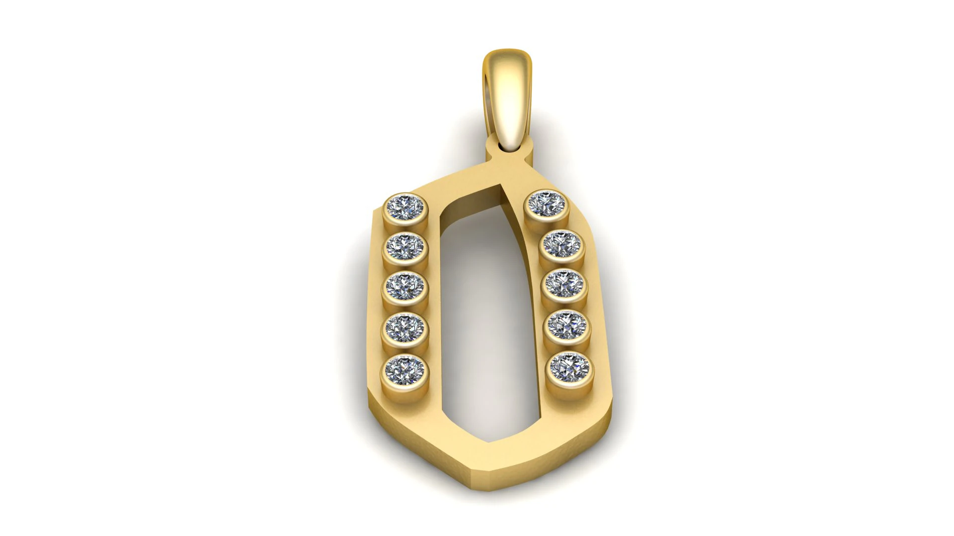 Q Letter Pendant 3D Printable Model 3D Print Model .c4d .max .obj .3ds .fbx .stl .blend 