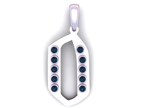 Подвеска с буквой Q 3D модель для печати 3D Принт Модель