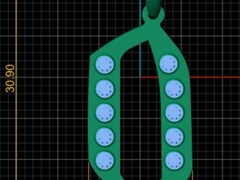 Q Letter Pendant 3D Printable Model 3D Print Model