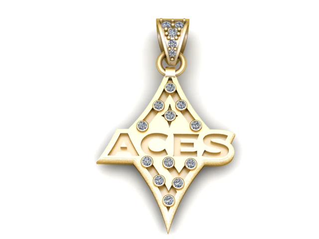 ACES WORD PENDANT 3D PRINTABLE MODEL 3D Print Model .c4d .max .obj .3ds .fbx .stl .blend 