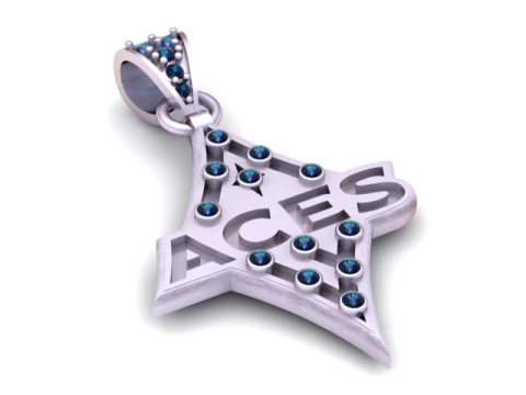 ACES WORD PENDANT 3D PRINTABLE MODEL 3D Print Model