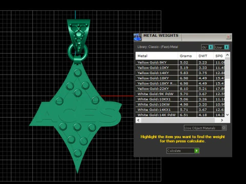 ACES WORD PENDANT 3D PRINTABLE MODEL 3D Print Model