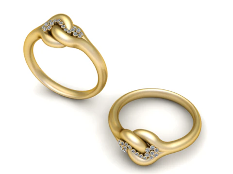 Golden Infinity Knot Ring 3D Printable Model 3D Print Model