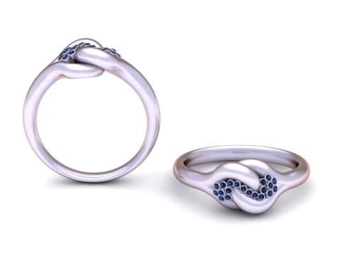 Golden Infinity Knot Ring 3D Printable Model 3D Print Model