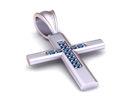 Diamond Cross Pendant 3D Printable Model 3D Print Model