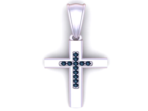Diamond Cross Pendant 3D Printable Model 3D Print Model