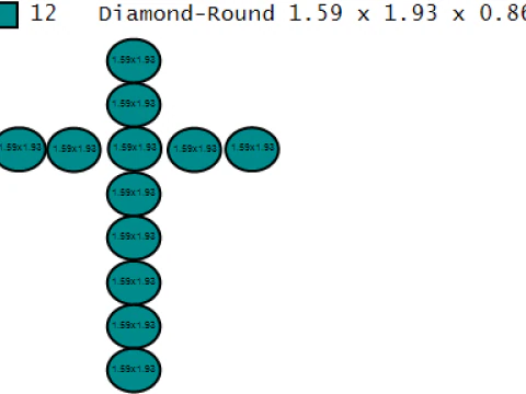 Diamond Cross Pendant 3D Printable Model 3D Print Model