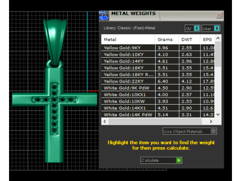 Diamond Cross Pendant 3D Printable Model 3D Print Model