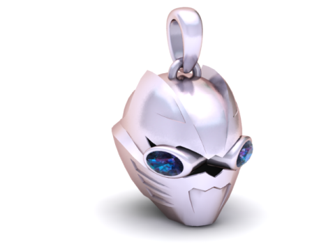 골든 히어로 마스크 펜던트 3D 인쇄 가능 모델 3D 프린트 모델