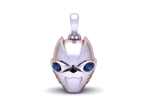 골든 히어로 마스크 펜던트 3D 인쇄 가능 모델 3D 프린트 모델