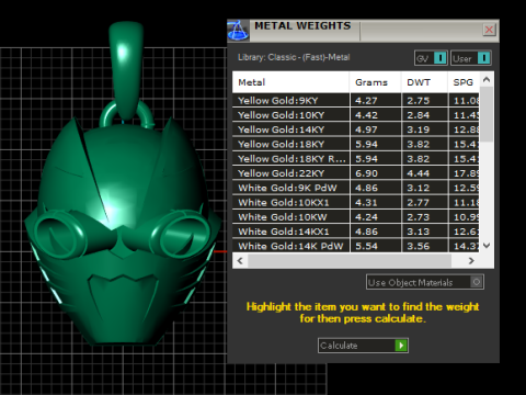 골든 히어로 마스크 펜던트 3D 인쇄 가능 모델 3D 프린트 모델