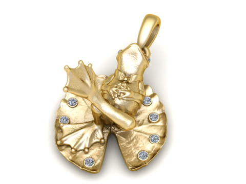 Кулон "Золотая лягушка" 3D модель для печати 3D Принт Модель