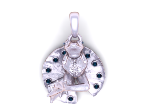 Кулон "Золотая лягушка" 3D модель для печати 3D Принт Модель