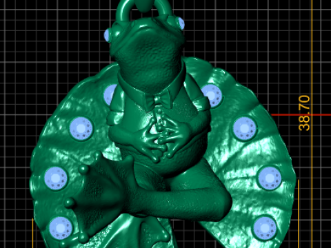 Кулон "Золотая лягушка" 3D модель для печати 3D Принт Модель