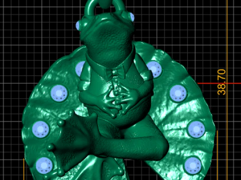 Golden Frog Pendant 3D Printable Model 3D Print Model